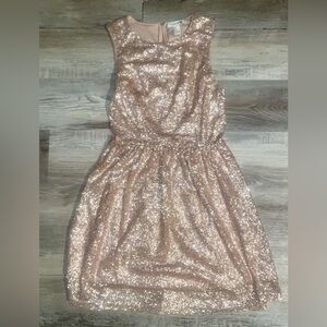 Forever 21 Rose Gold Sequin Mini Dress